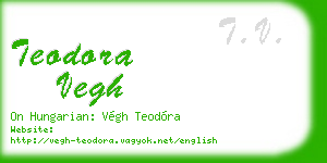 teodora vegh business card
